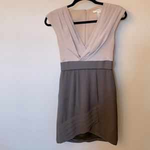 Sleeveless khaki cocktail dress